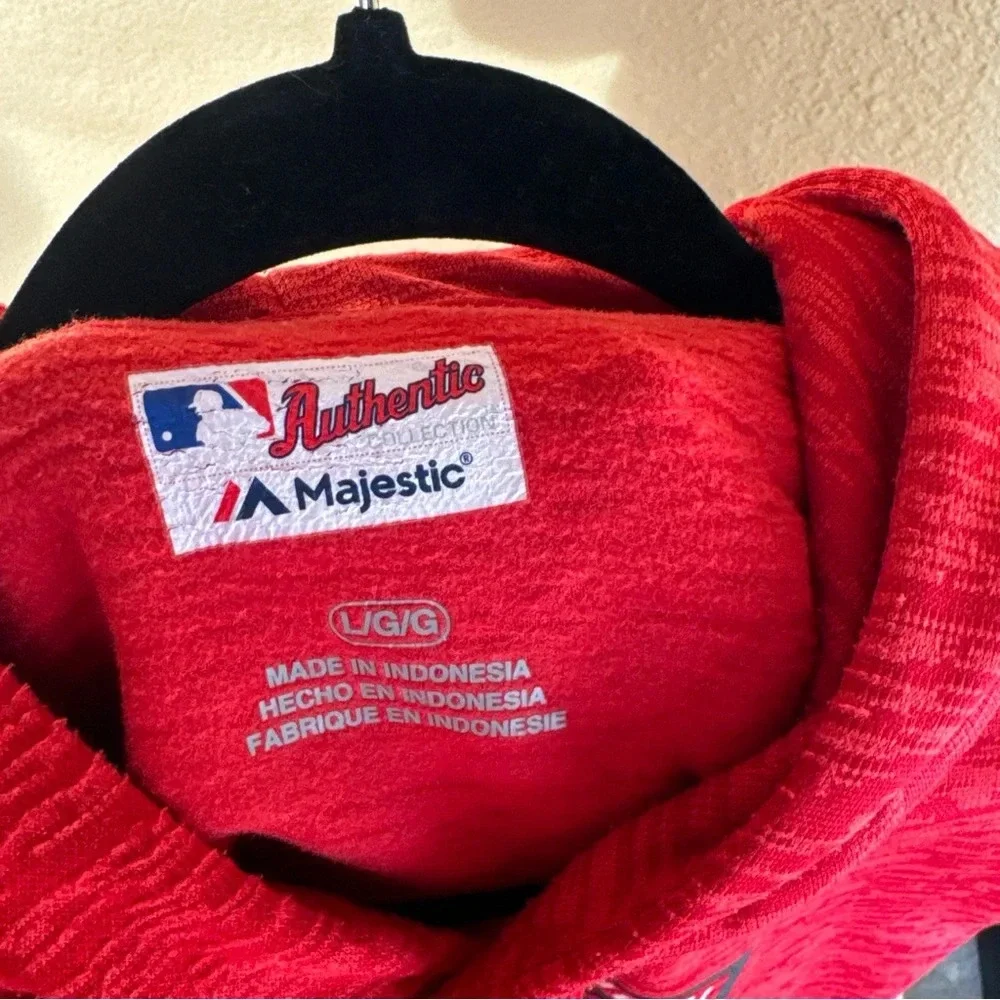 MAJESTIC Mens McGee 51 St Louis Cardinals Red Spring Training 2018 Hoodie L - Picture 6 of 8
